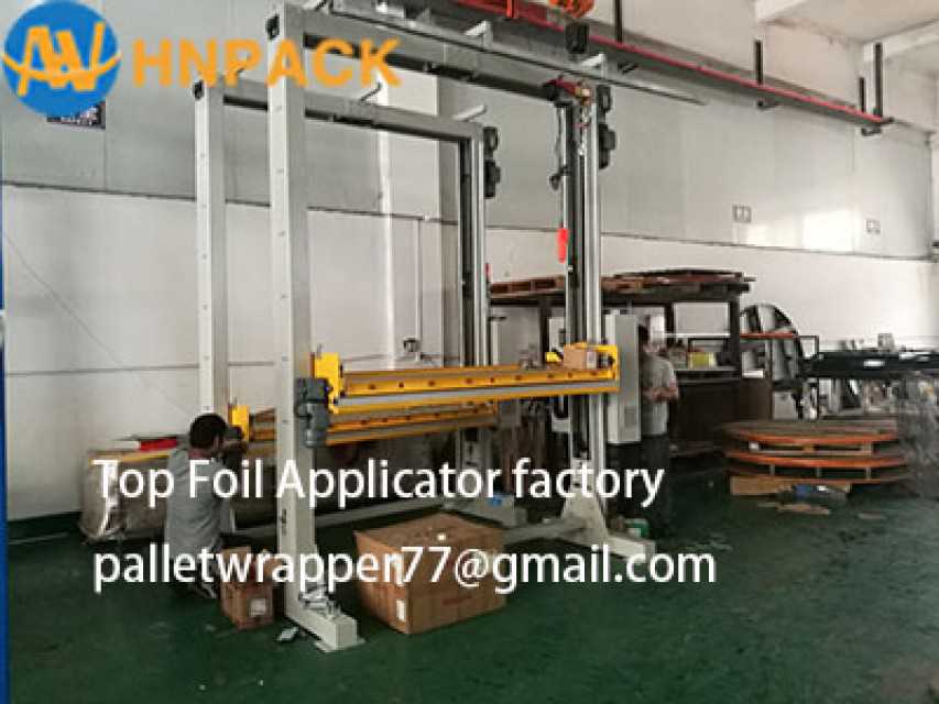 Automated Pallet Top Foil Cover Applicator - Efficient Wrapping Solution